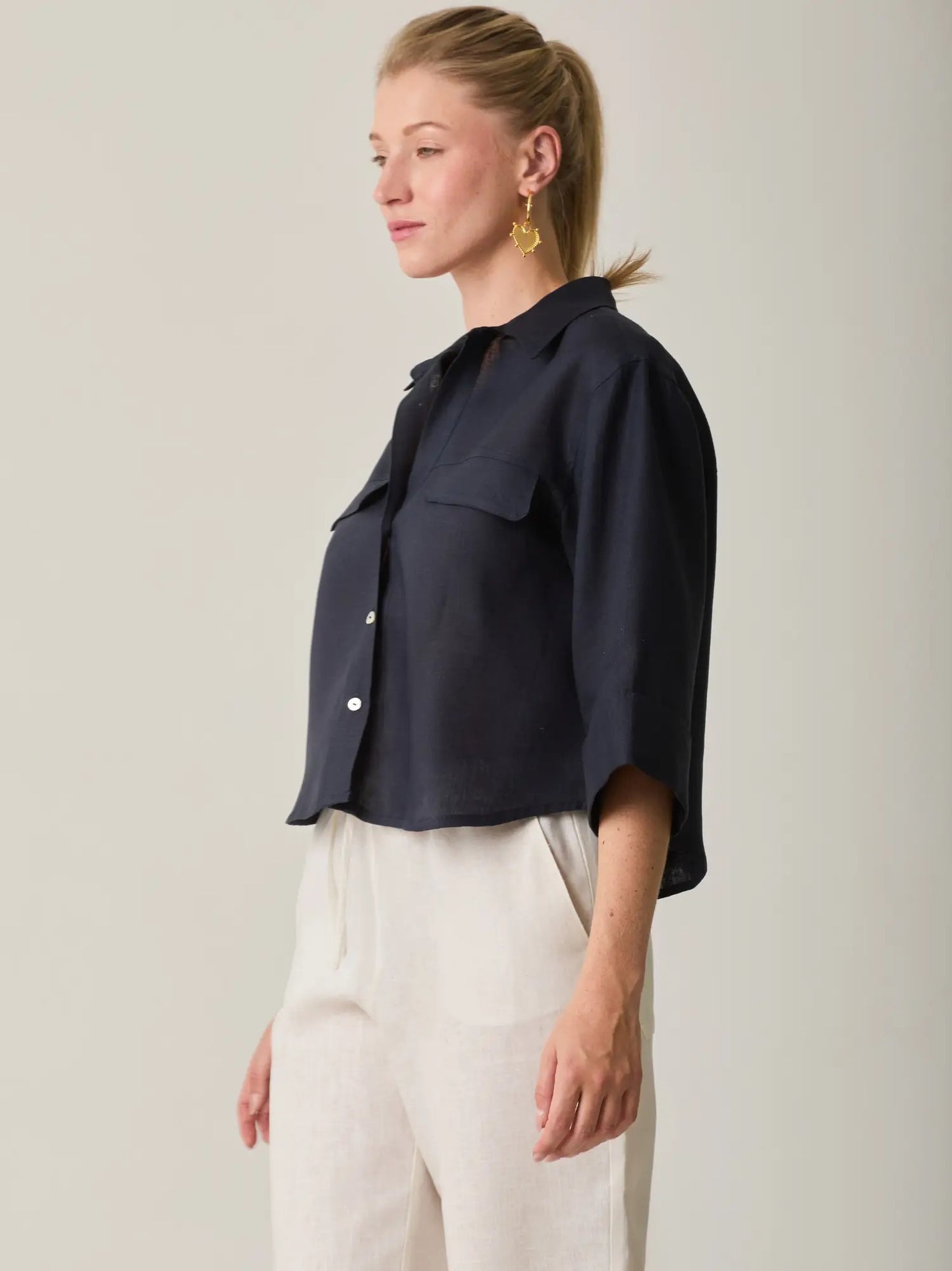 NAVY CARPINA TOP