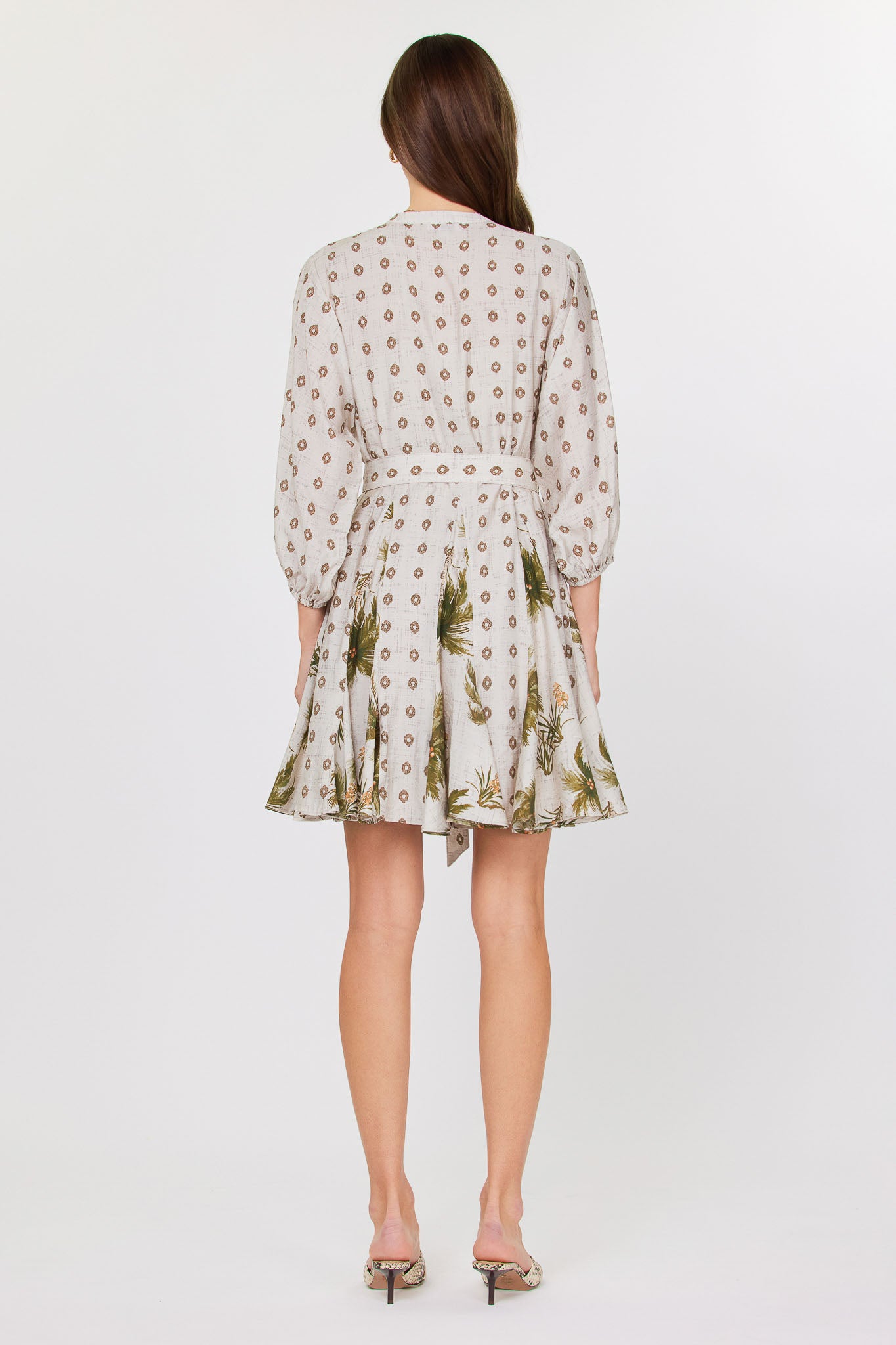 SAND MANDARIN GORE MINI DRESS