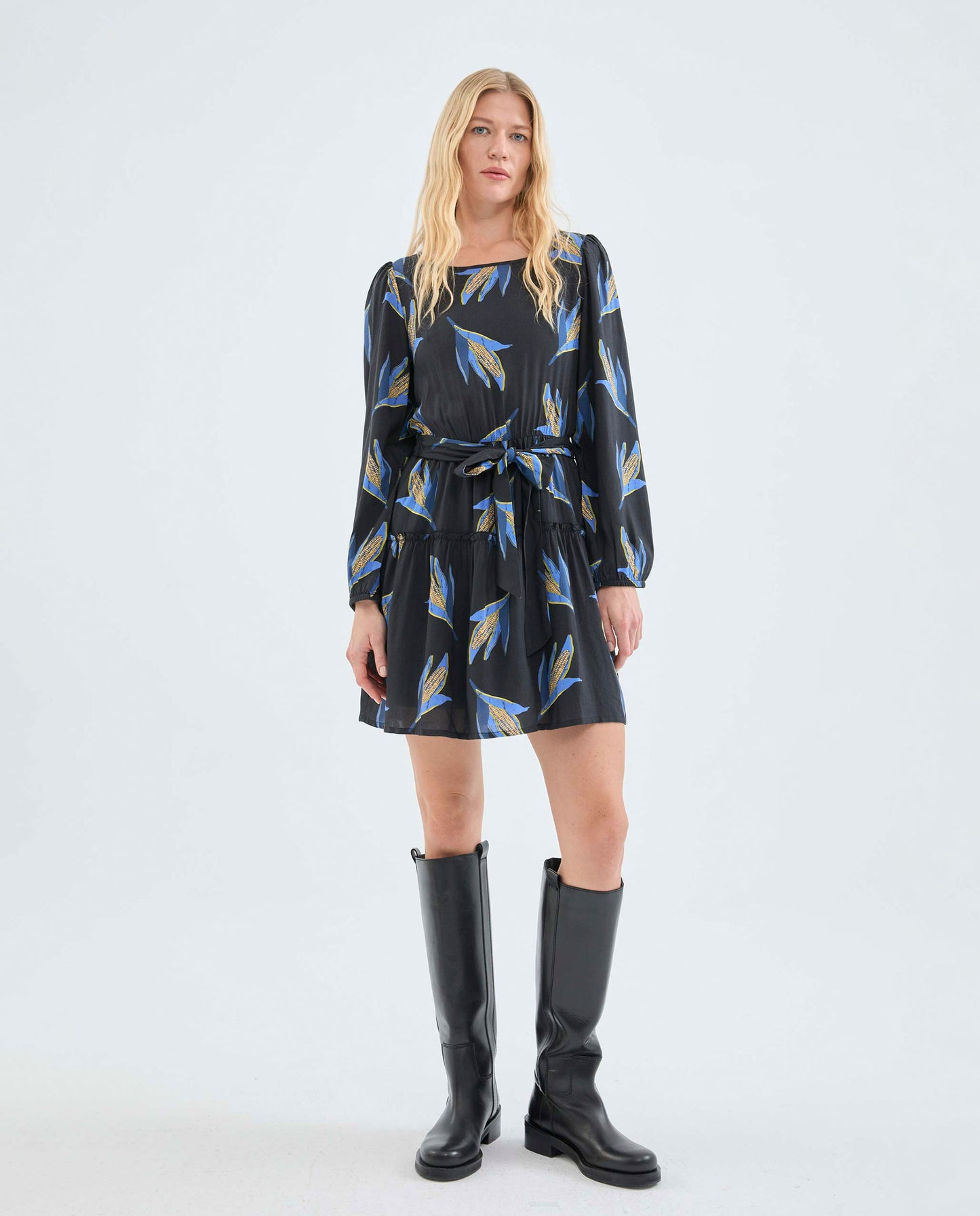 BLACK CORN MINI DRESS