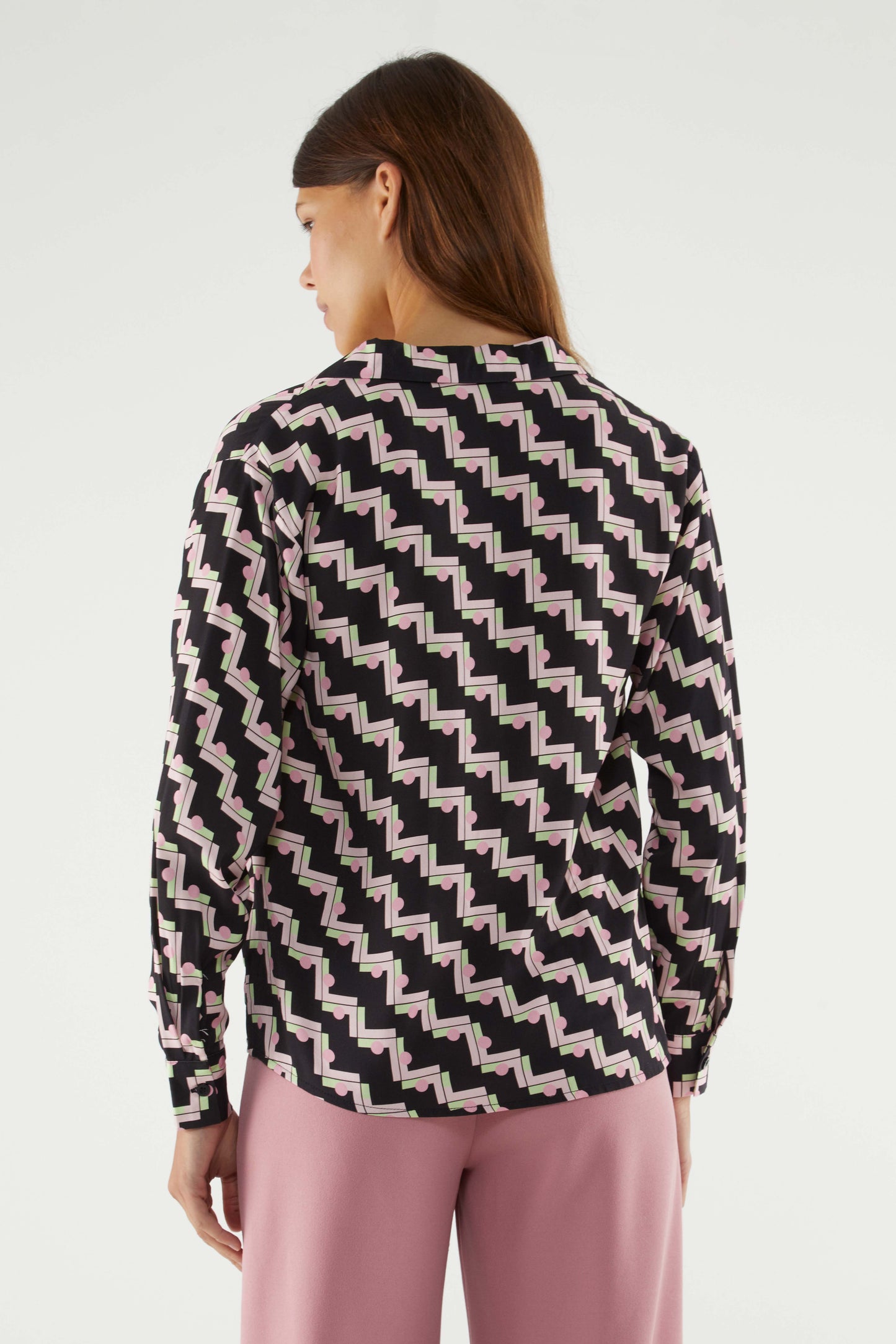 BLACK PINK DIAGONAL TOP