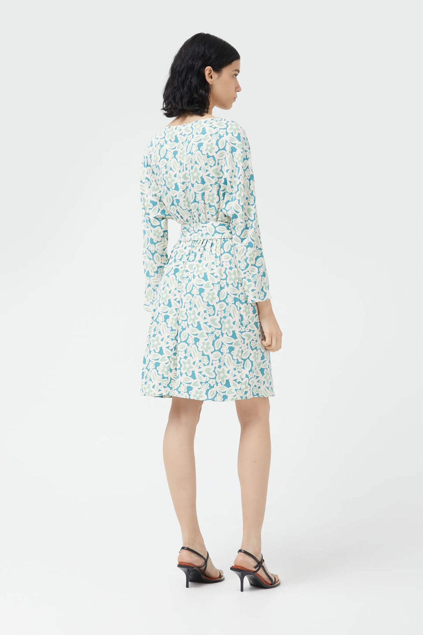 AQUA PRINT MINI SHIRTDRESS