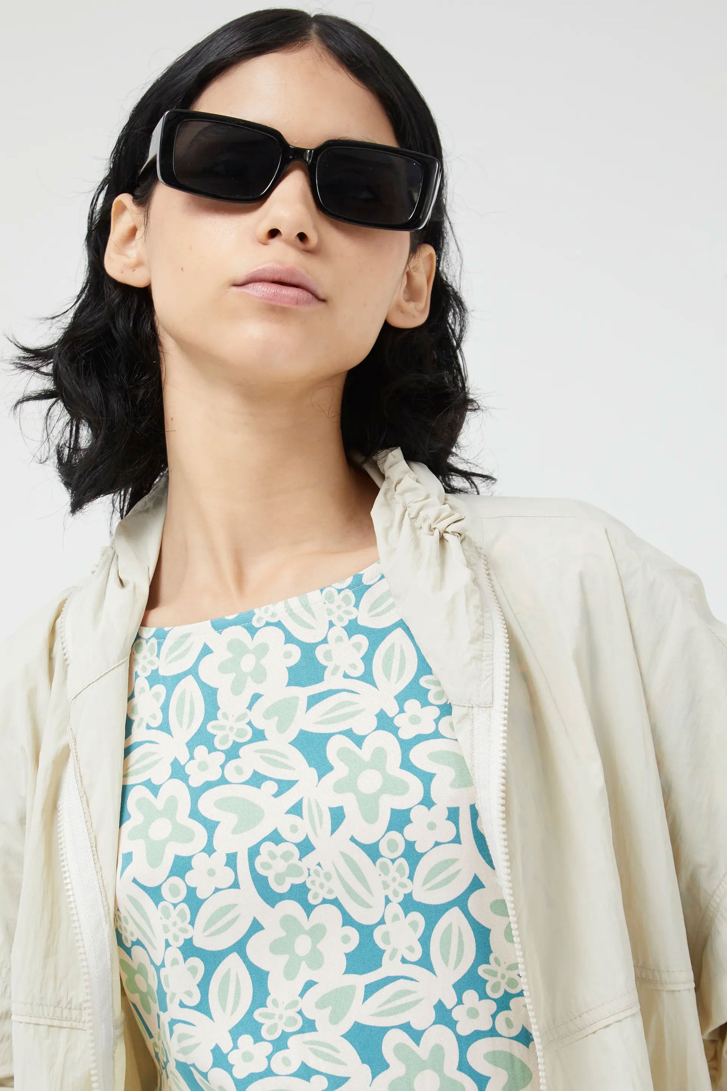 AQUA PRINT MINI SHIRTDRESS
