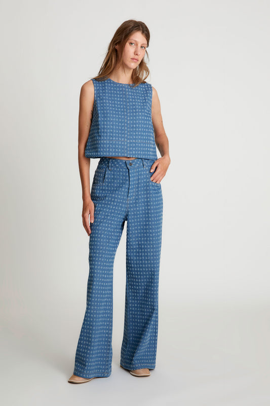 DENIM DOT PANT