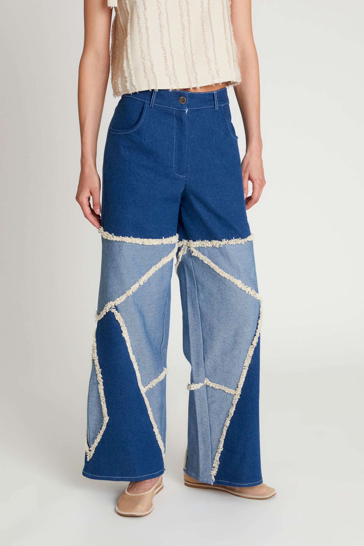 BLUE DENIM DESIGN PANT