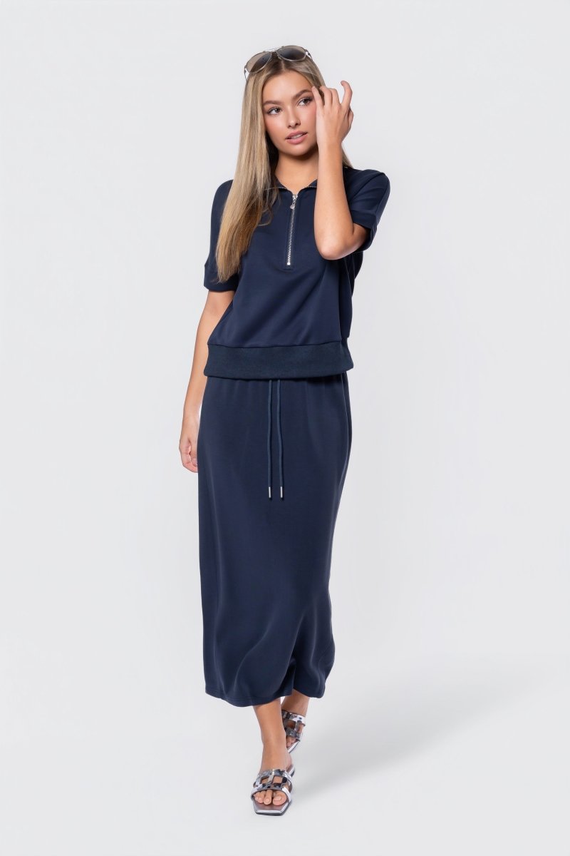 NAVY MINA SKIRT