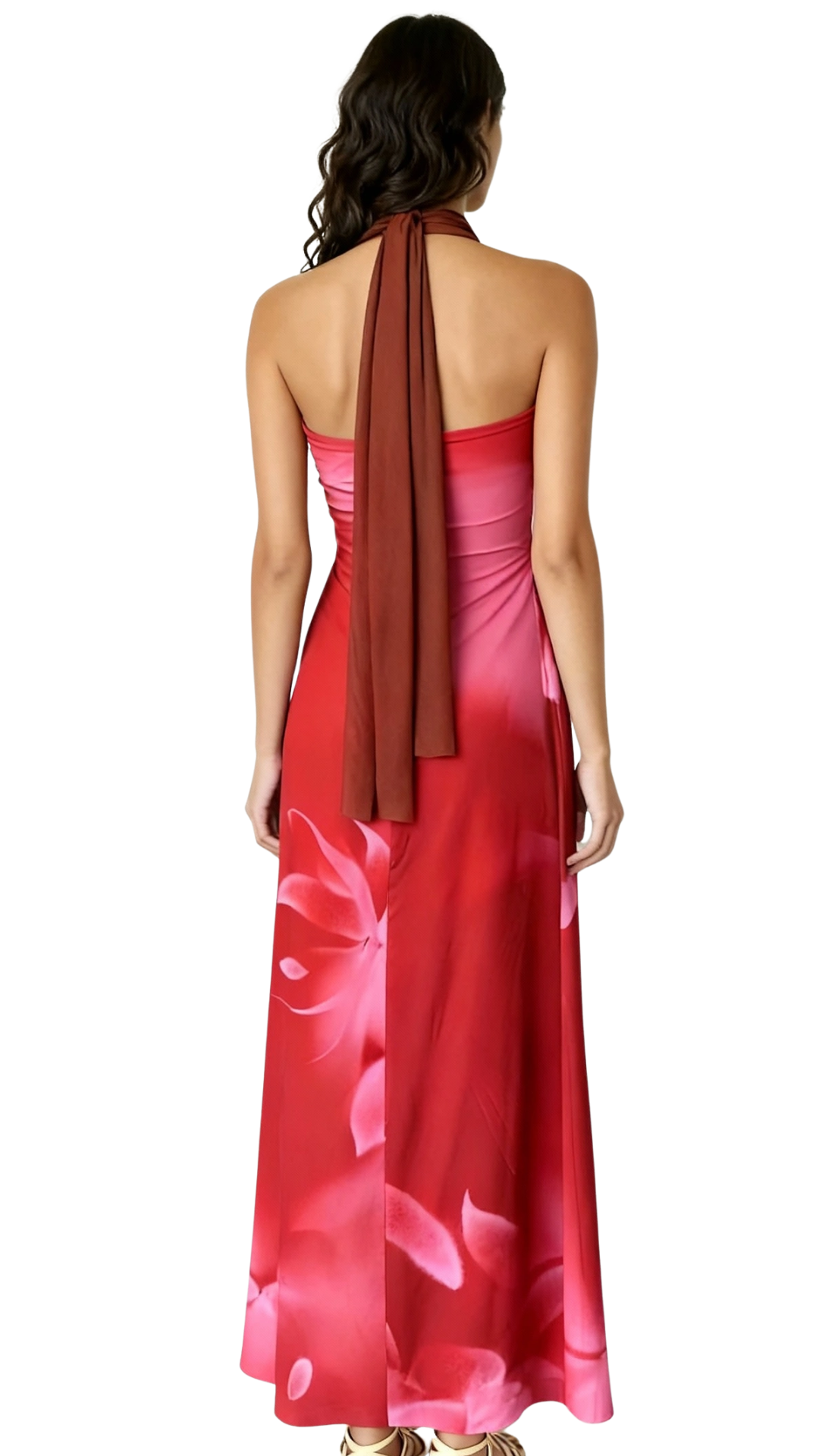 RED PRINT ELENA DRESS