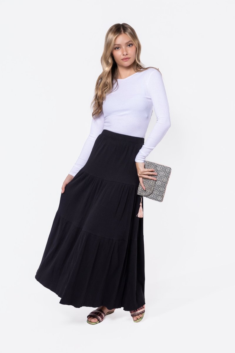 WHITE ROMI LONG SLEEVE TOP