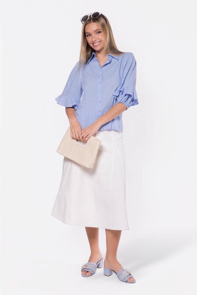 LIGHT BLUE ALMA TOP
