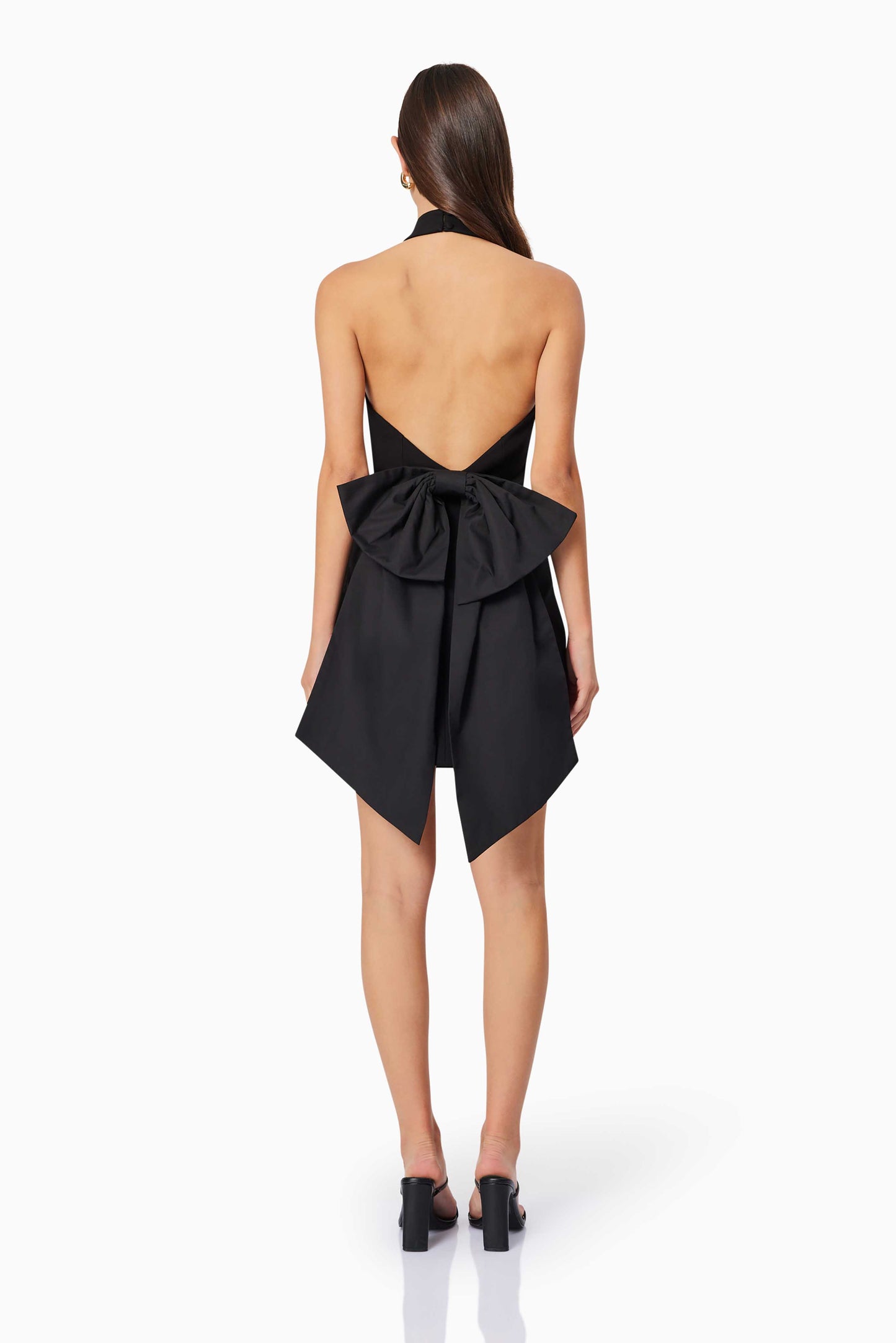 BLACK EDEN COCKTAIL BOW MINI DRESS