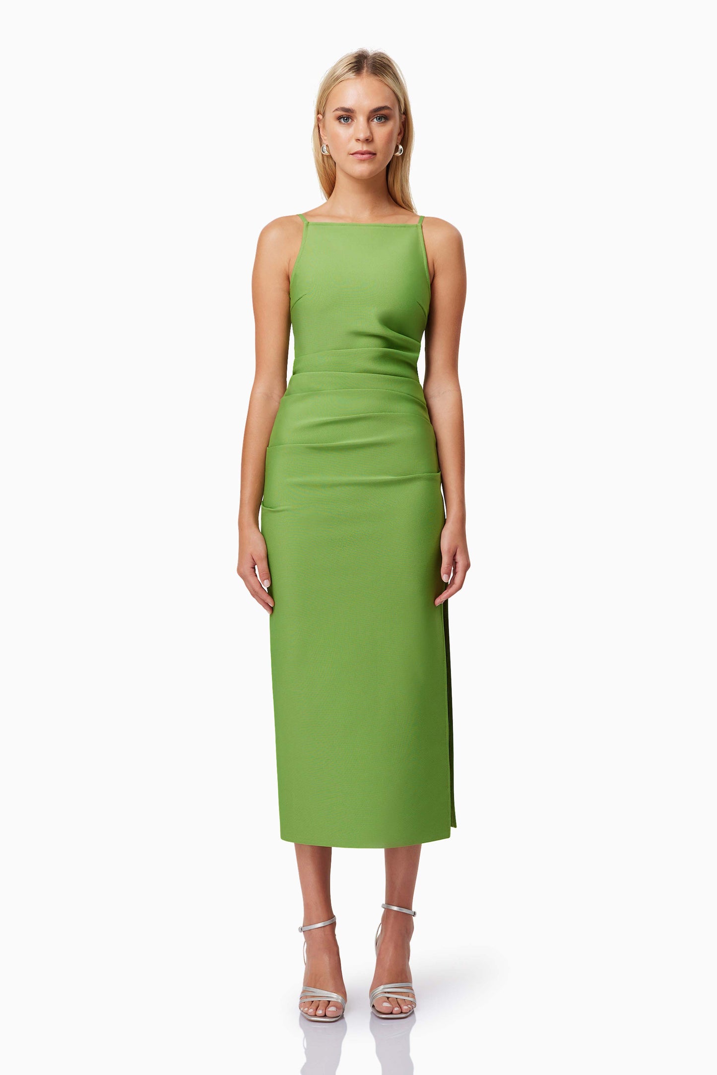 GREEN ROSE MIDI DRESS