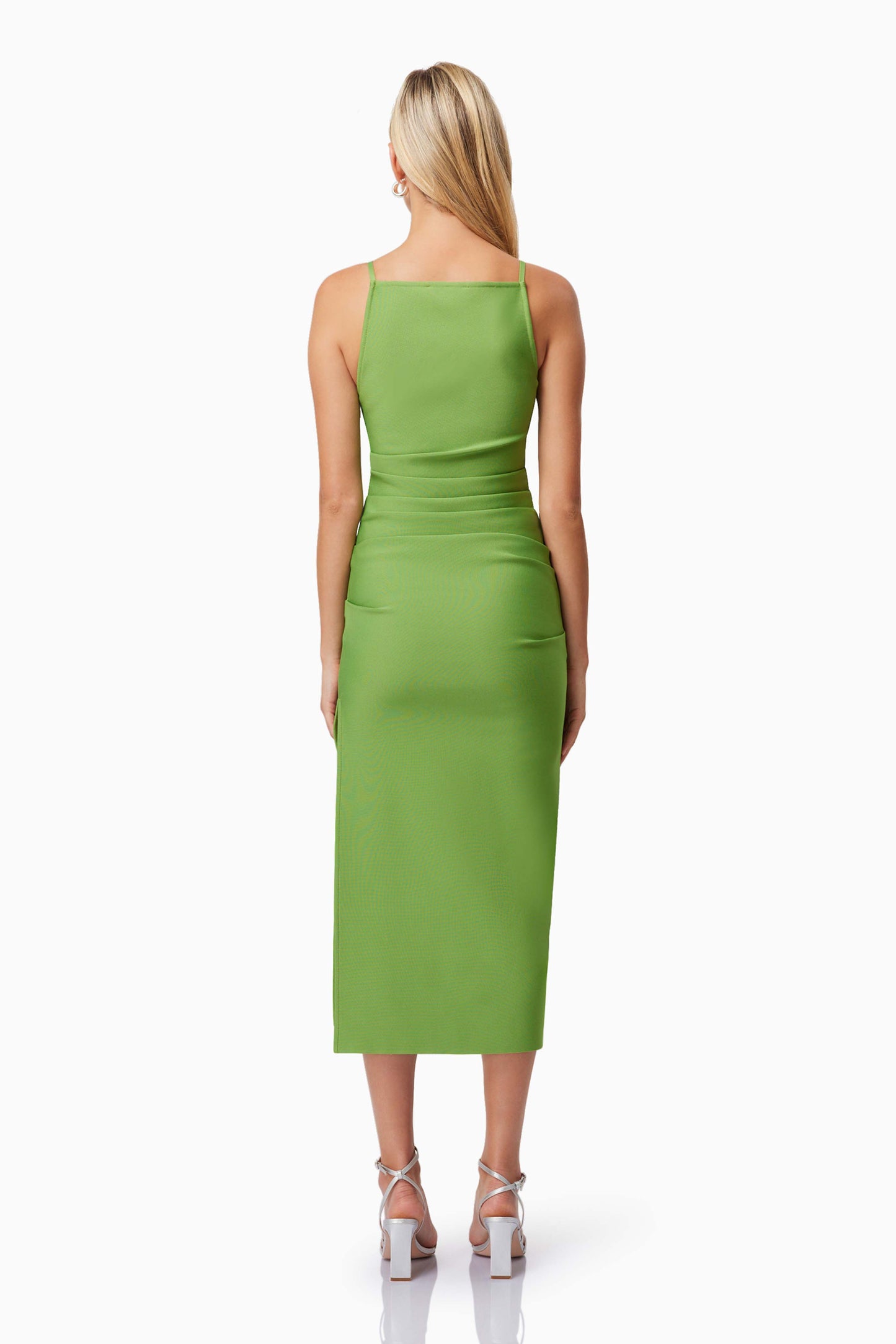 GREEN ROSE MIDI DRESS