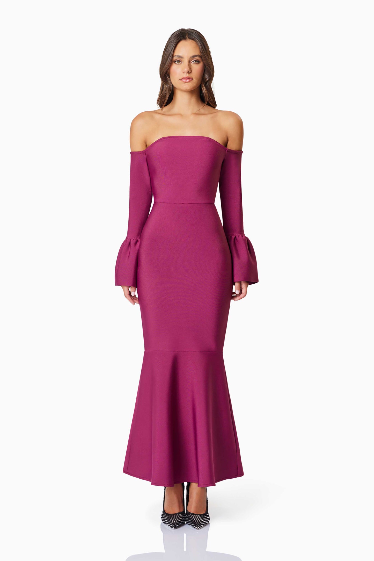ELLA GOWN WINE MAXI DRESS