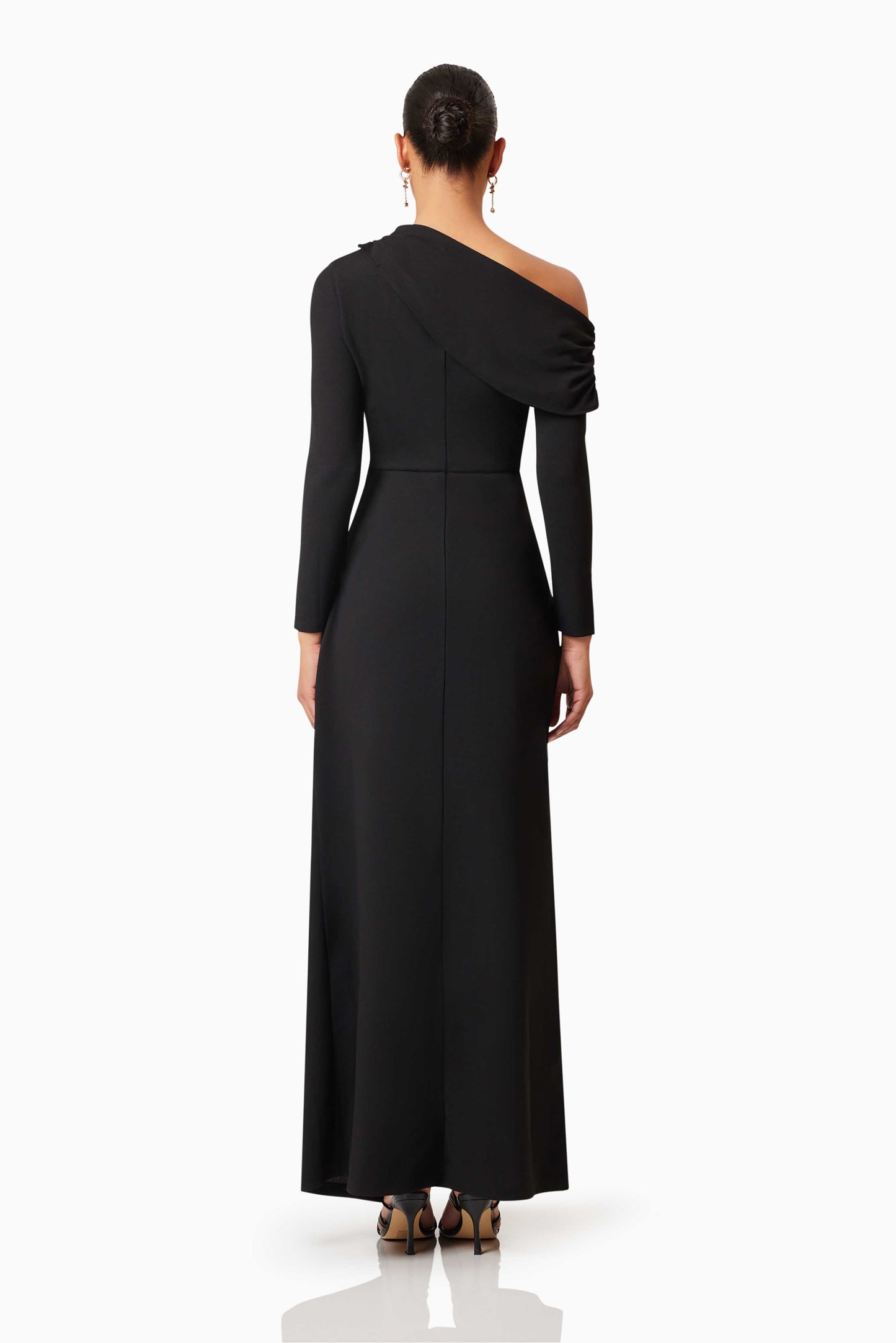 BLACK JAMIE ONE SHOULDER GOWN