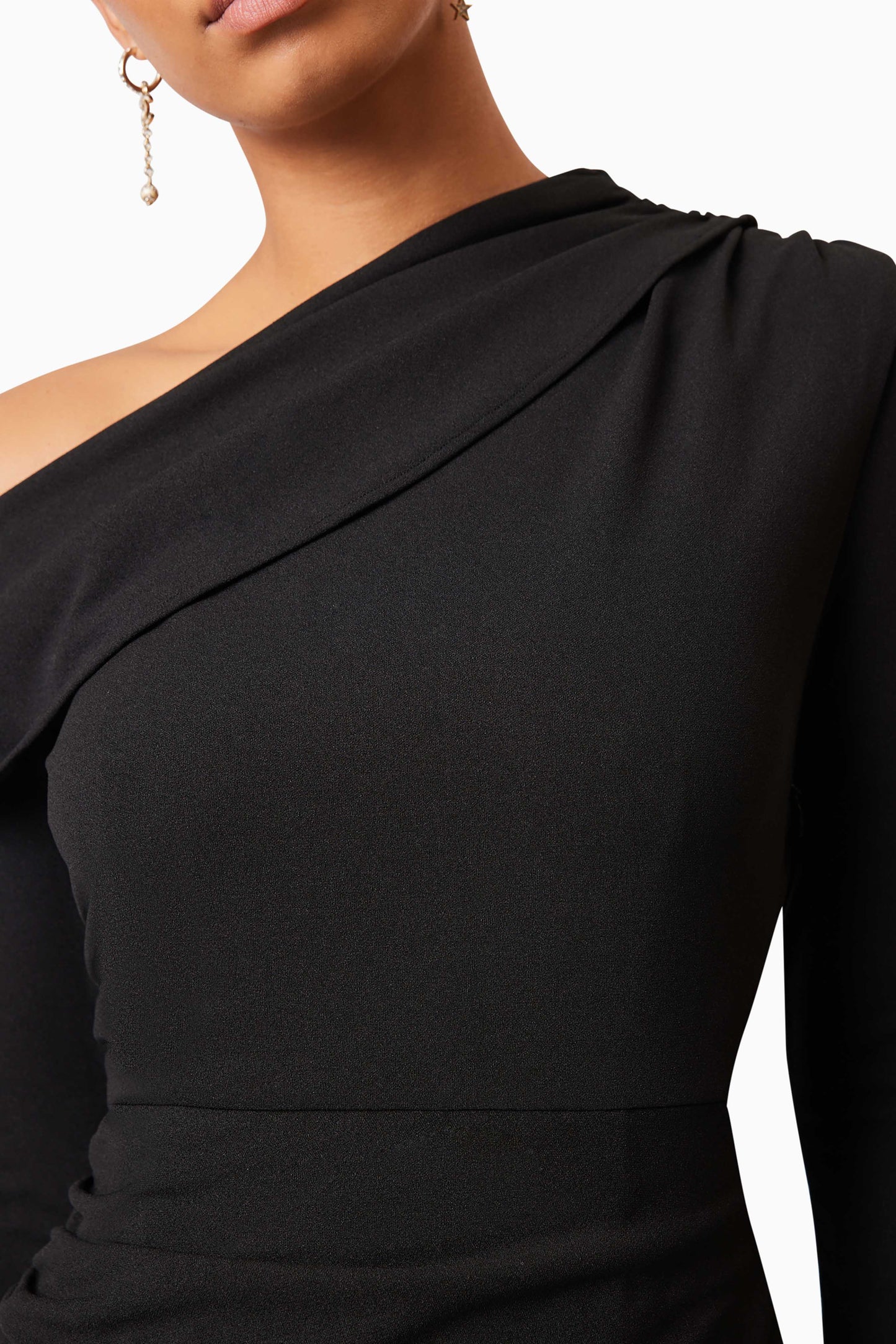 BLACK JAMIE ONE SHOULDER GOWN