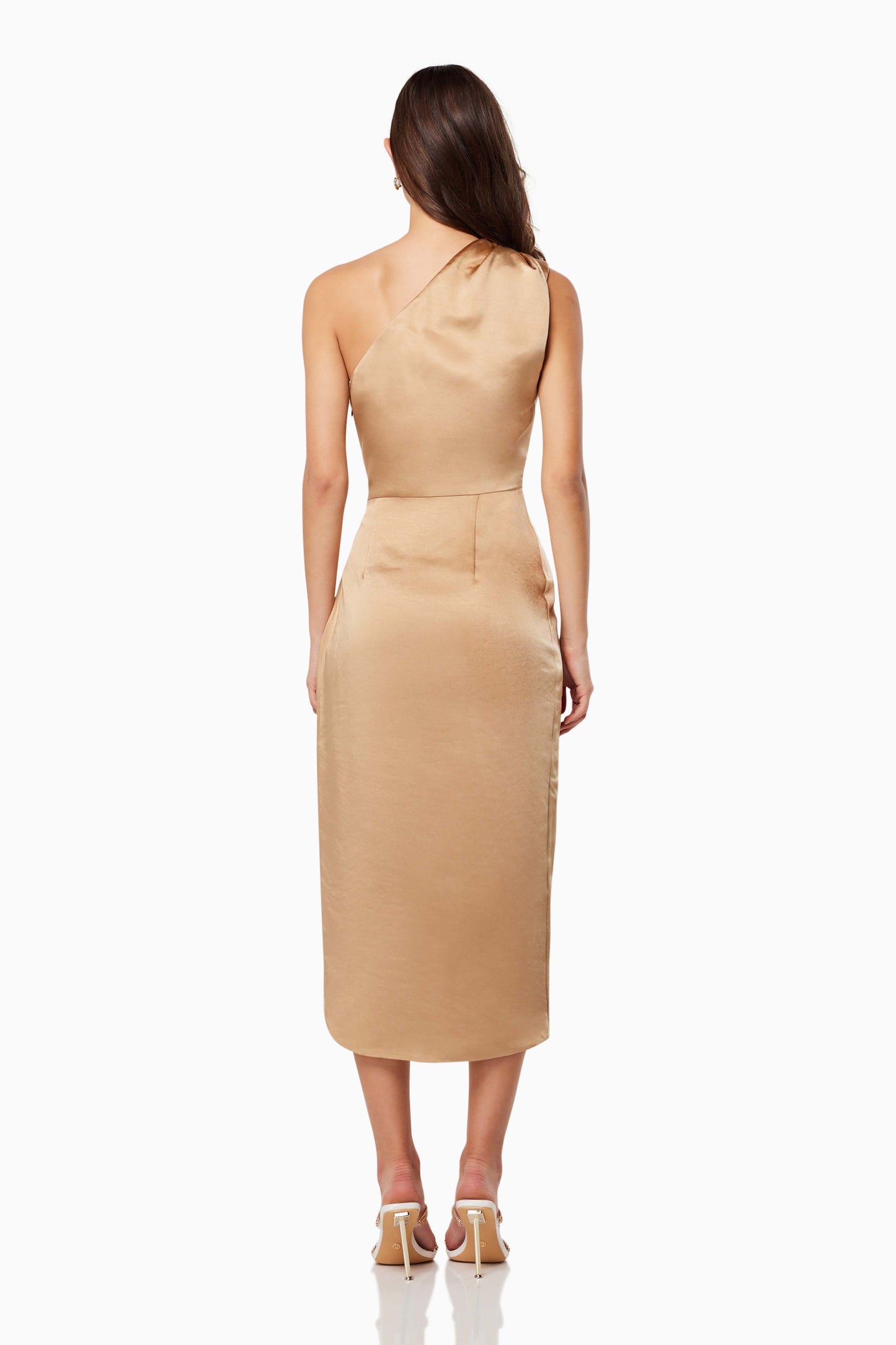 GOLD CASSINI MIDI DRESS