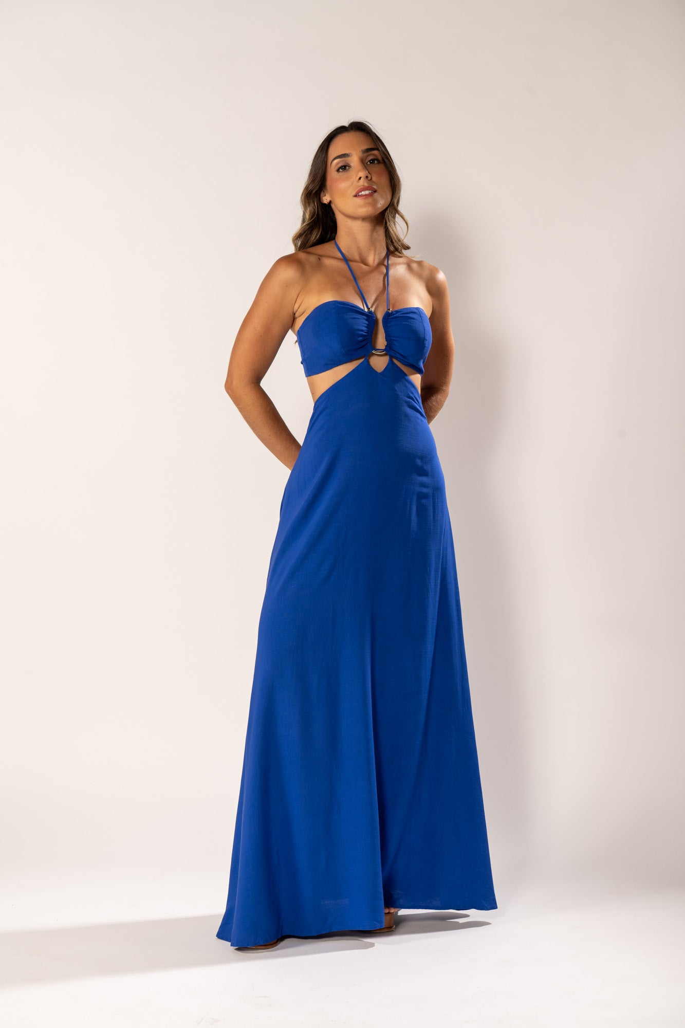 ELECTRIC BLUE HEAT MAXI DRESS