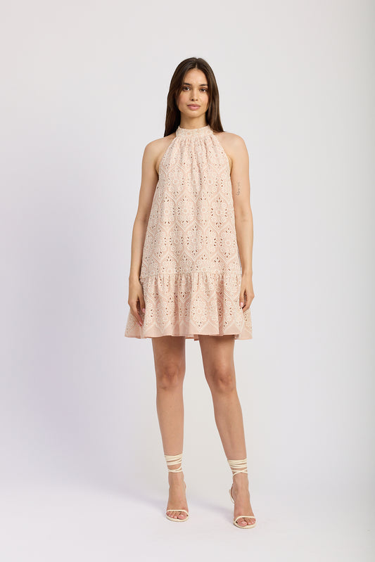 PINK NATURAL ELANA MINI DRESS