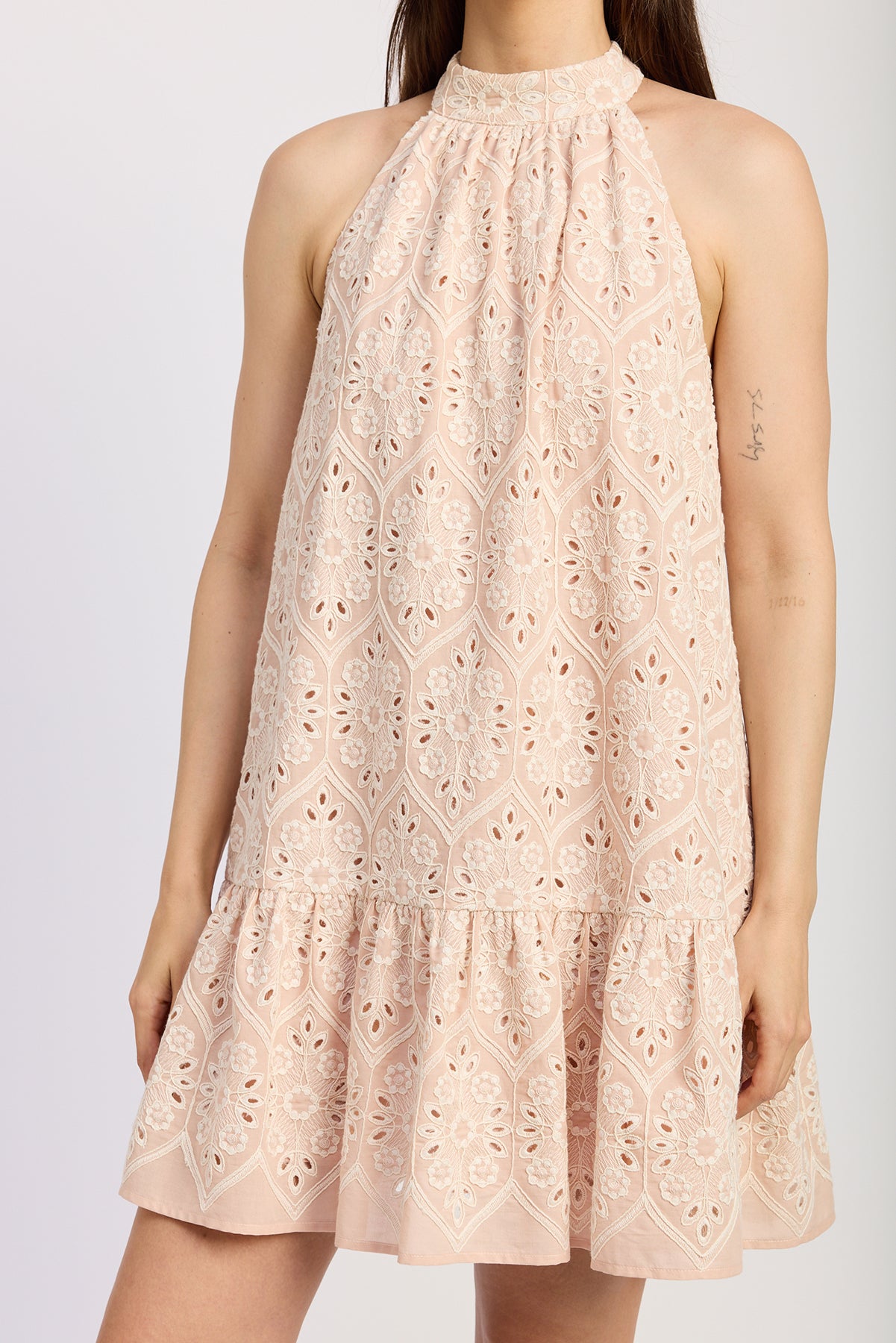 PINK NATURAL ELANA MINI DRESS