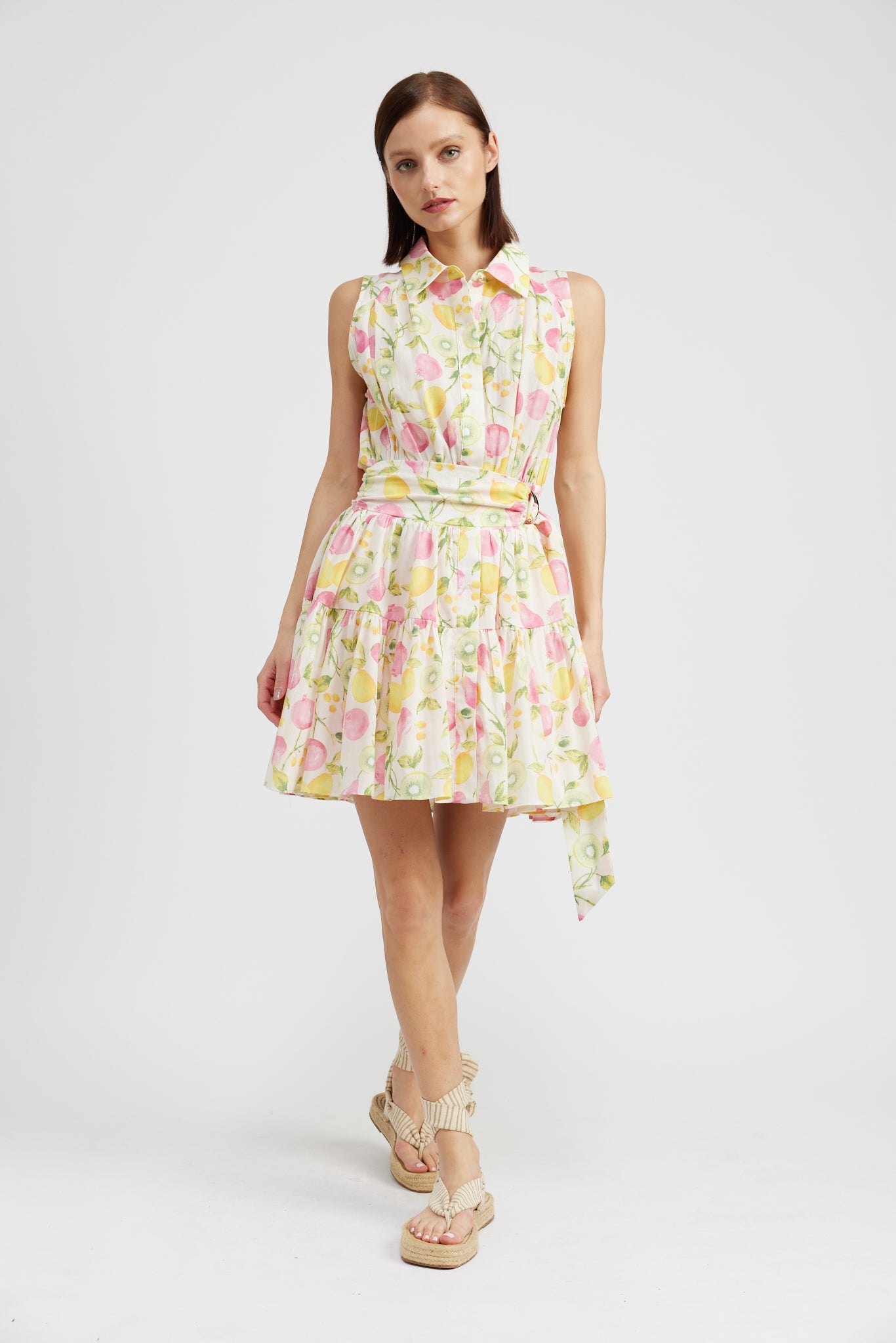 MULTI FRUIT MEDLEY PRINT MINI DRESS