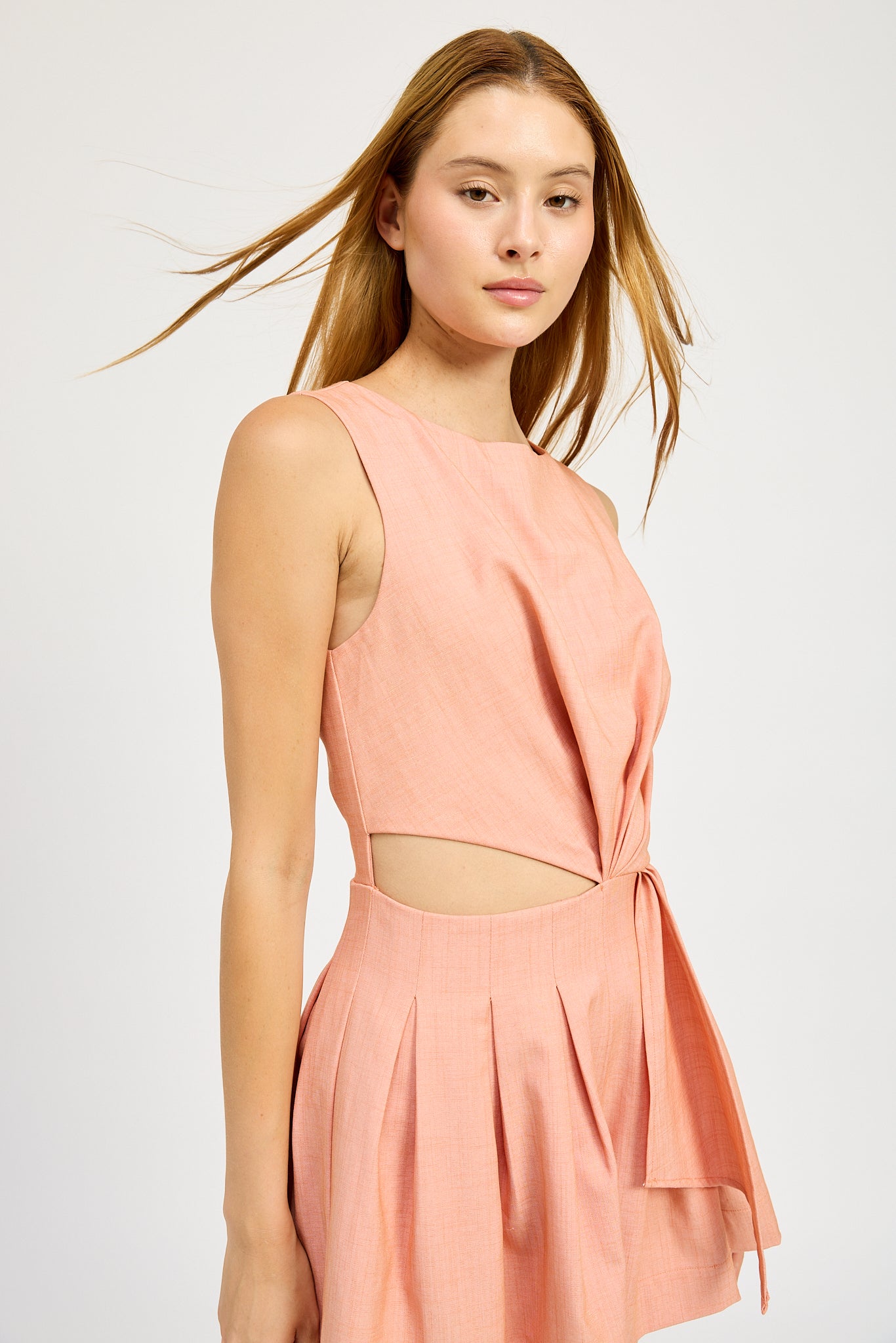 ORANGE TWIST FRONT ROMPER