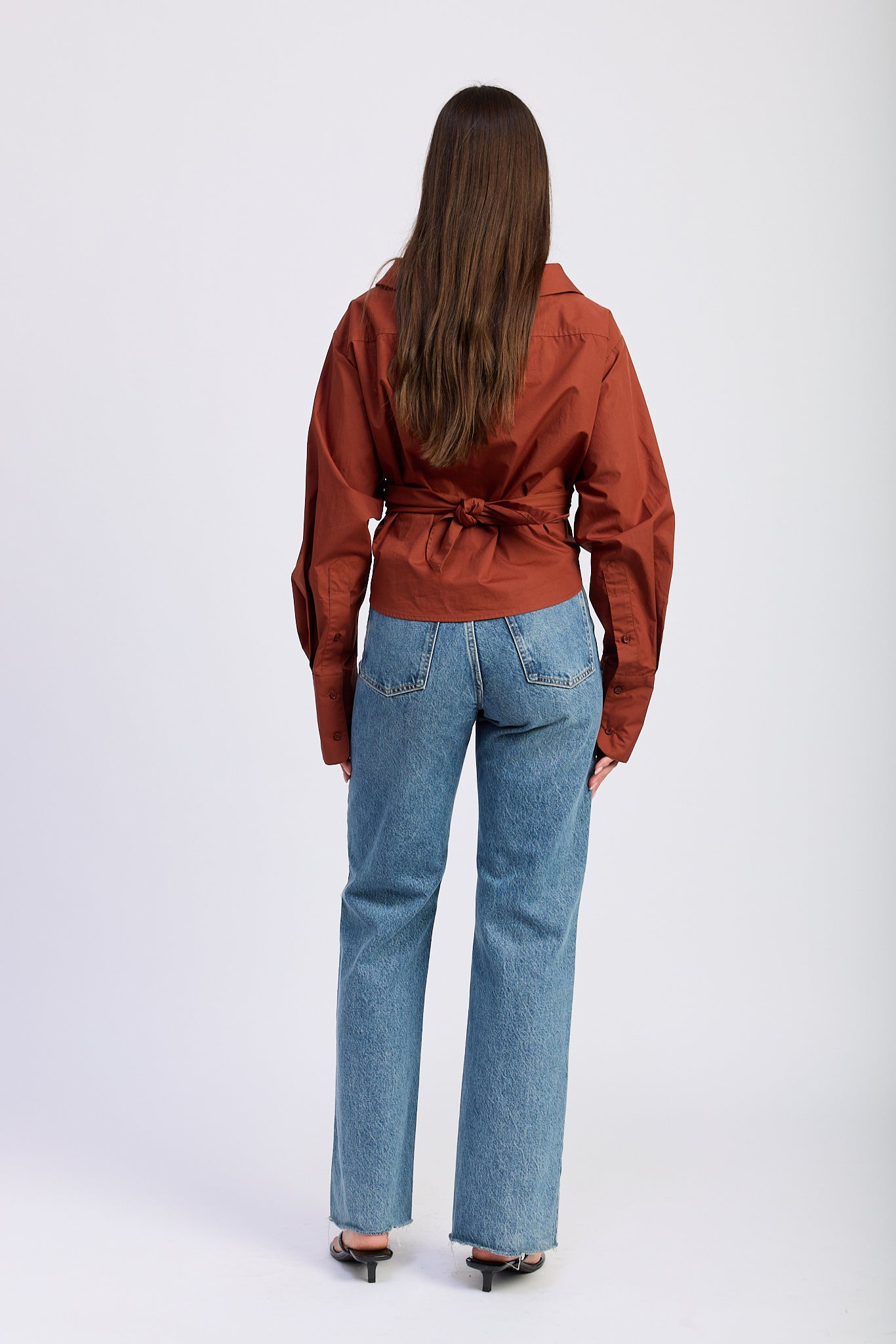 BRICK OVERSIZED WRAP SHIRT