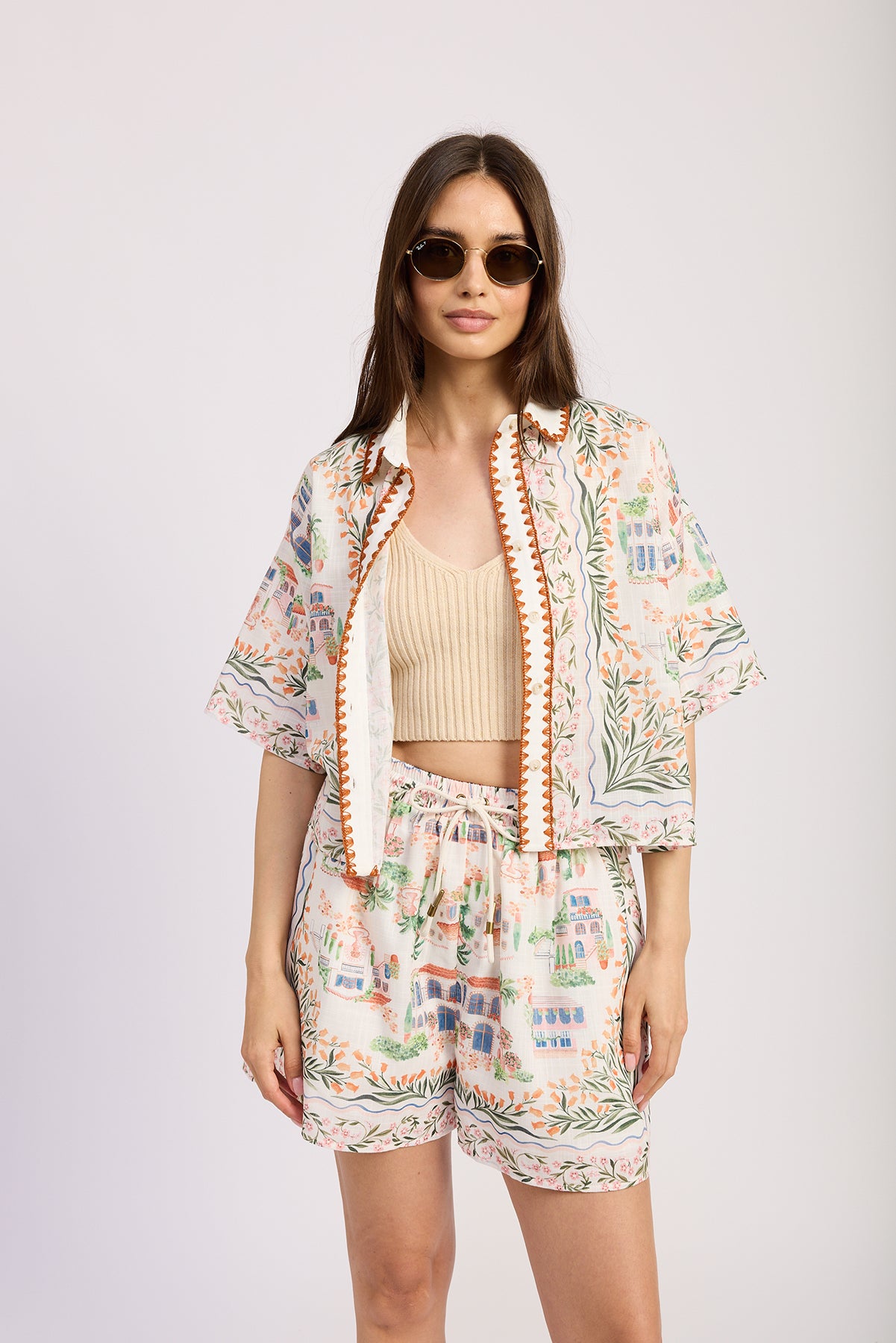 IVORY TERRACOTTA BOXY SHIRT