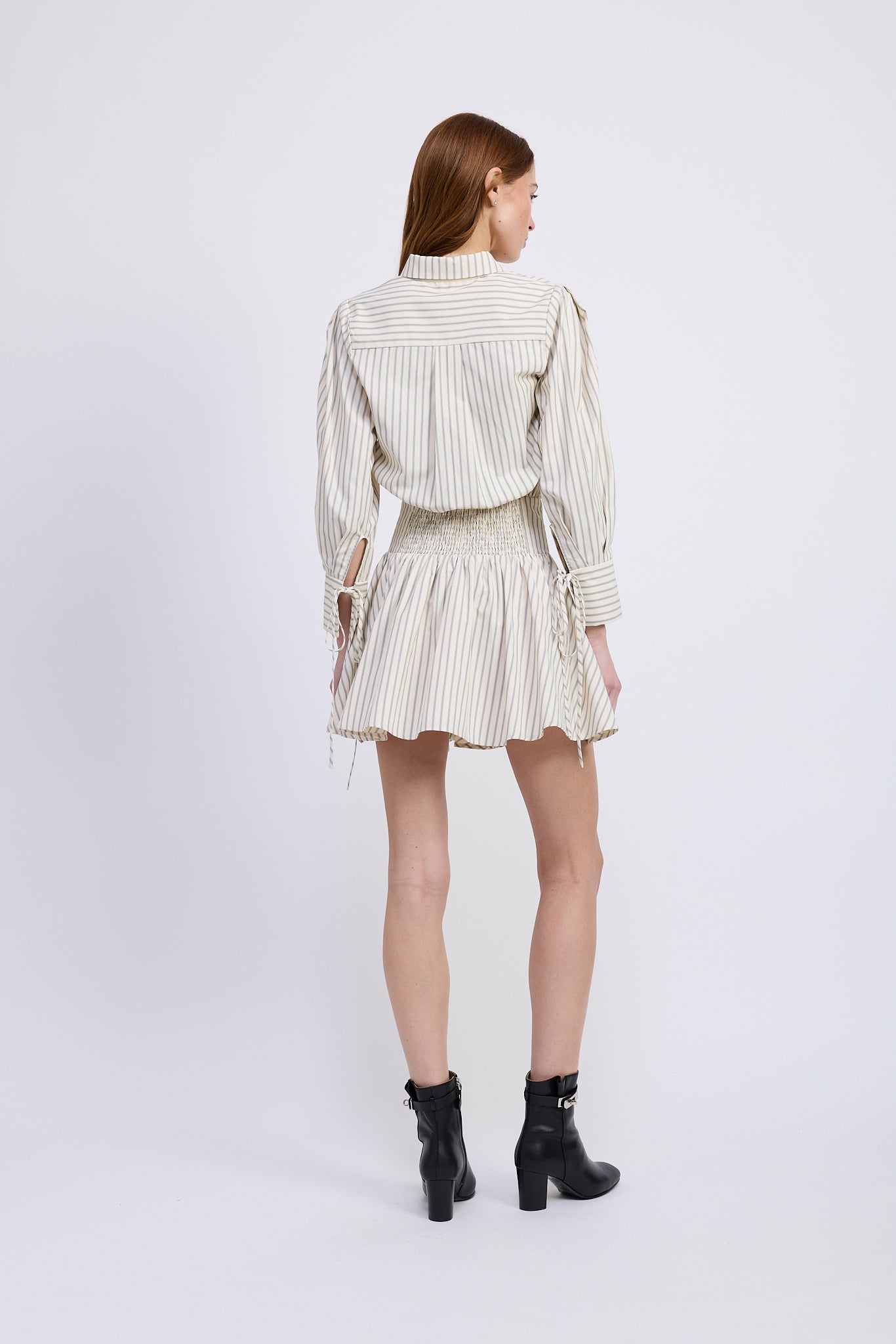 IVORY NAVY AZRA MINI DRESS
