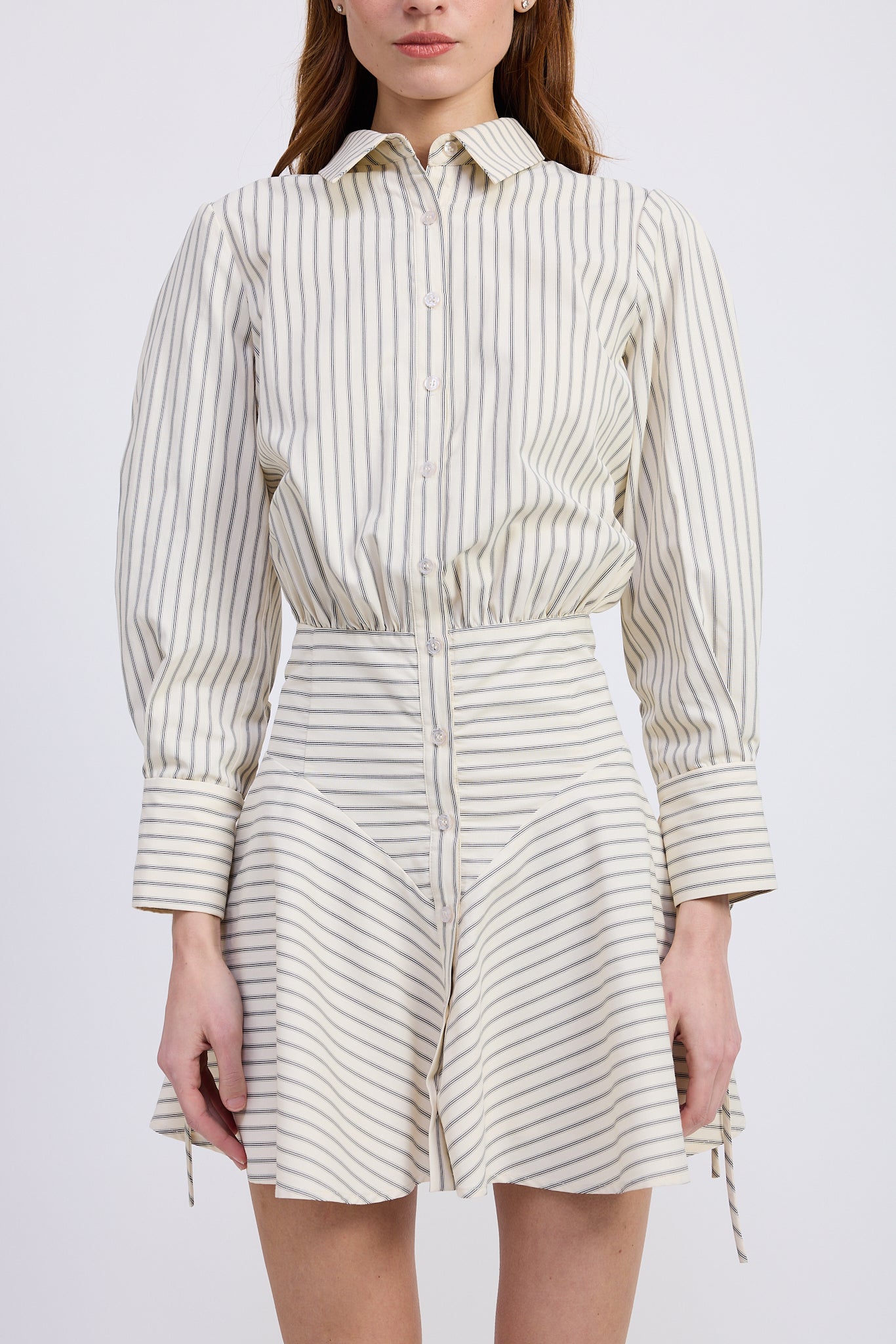 IVORY NAVY AZRA MINI DRESS