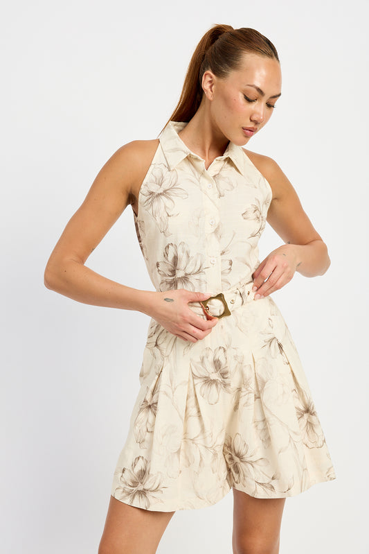 MULTI FLORAL PRINT ROMPER