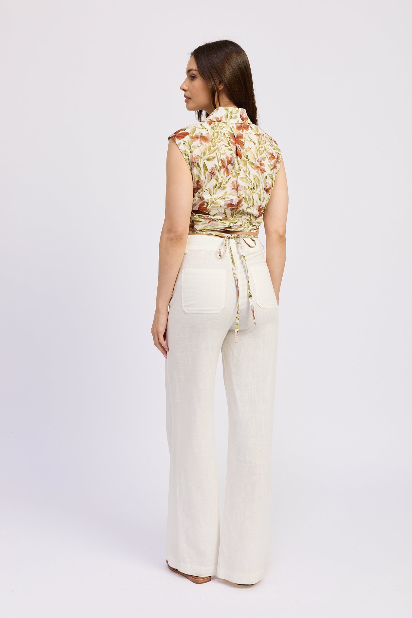 TERRACOTTA SLEEVELESS SHIRT
