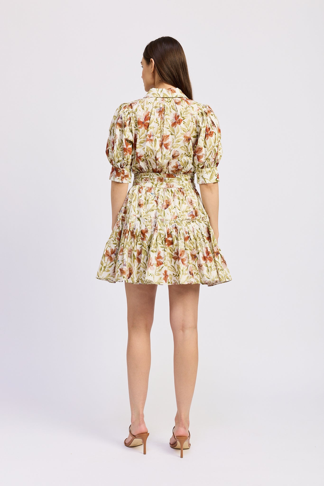 TERRACOTTA MINI SHIRT DRESS