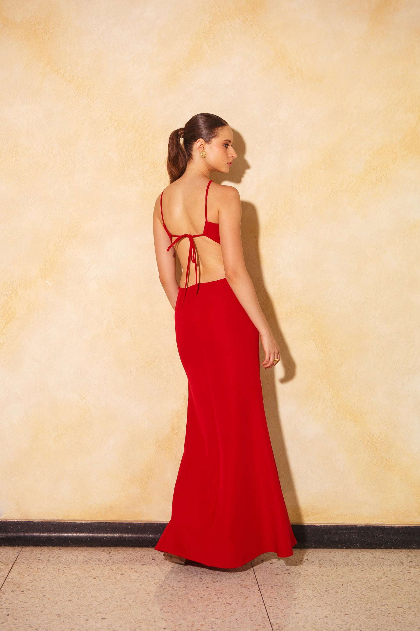 REGINA RED MAXI DRESS
