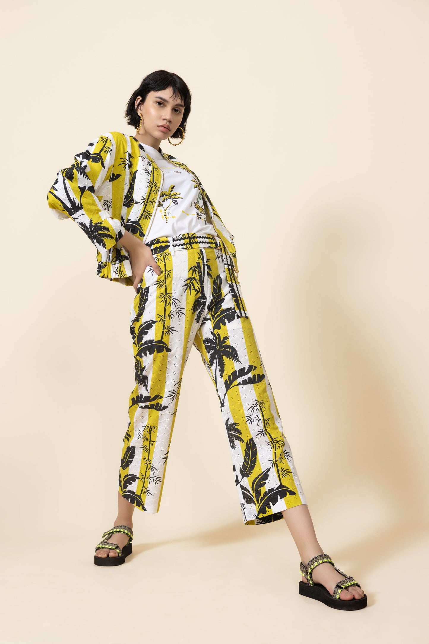 YELLOW LIME STACEY PANTS