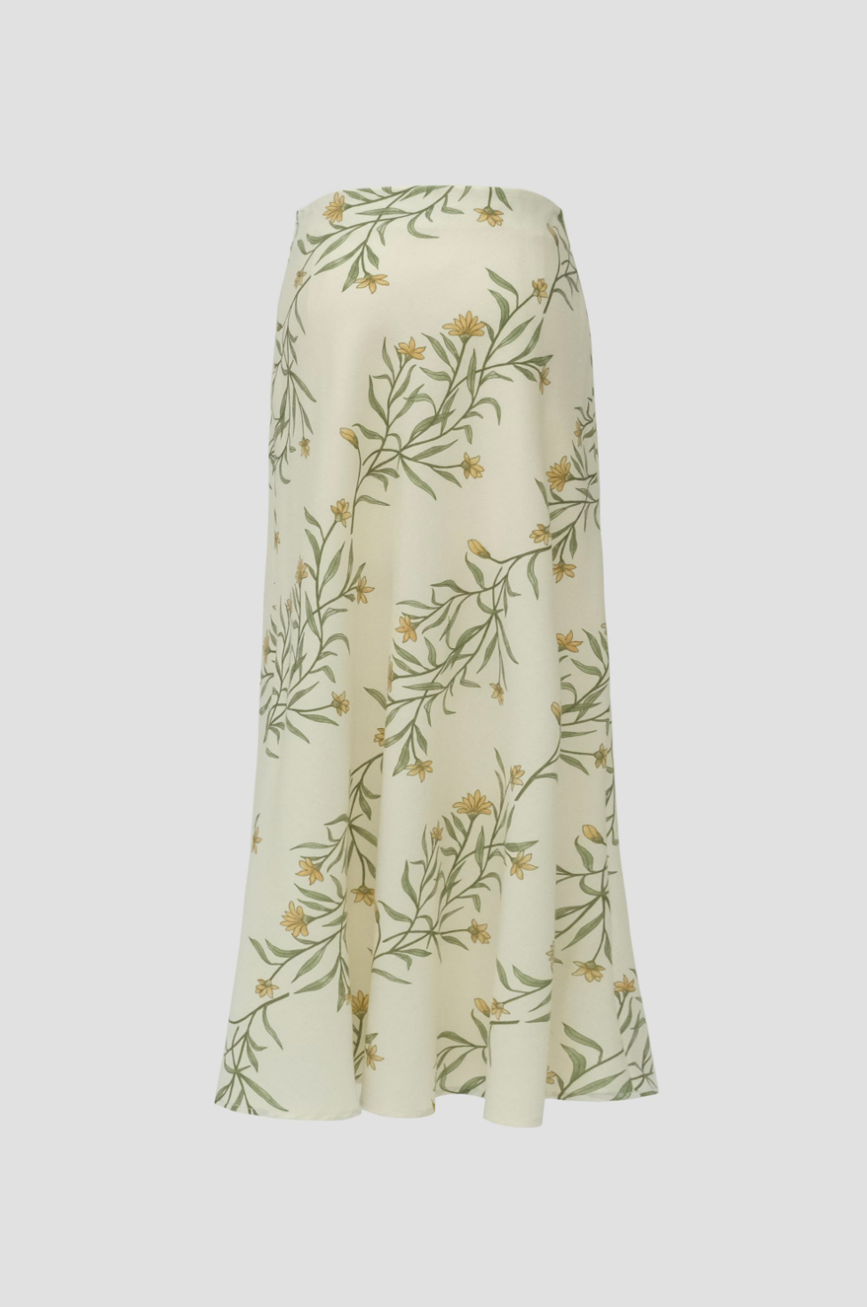 CREAM FLORAL PRINT MAXI SKIRT