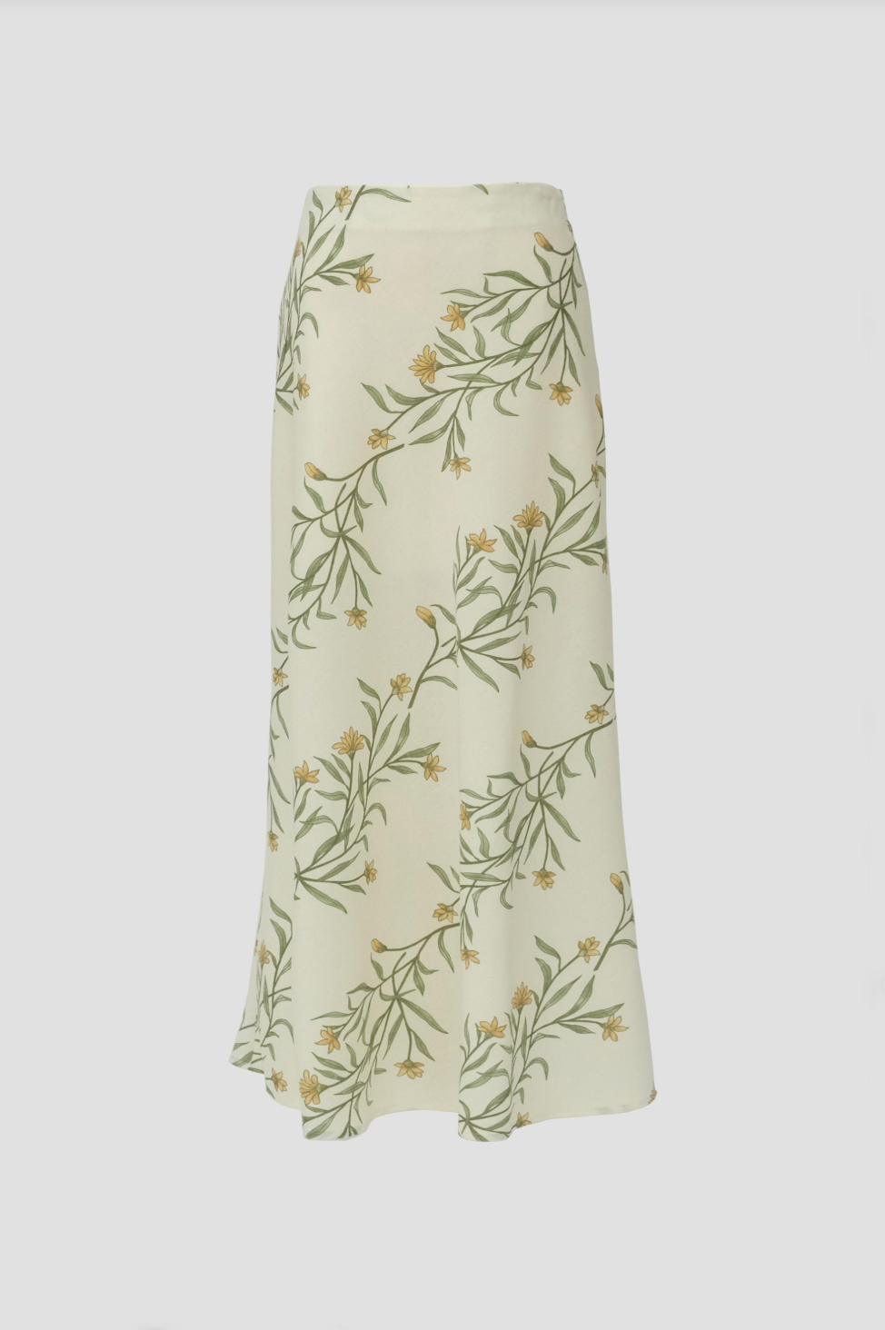CREAM FLORAL PRINT MAXI SKIRT