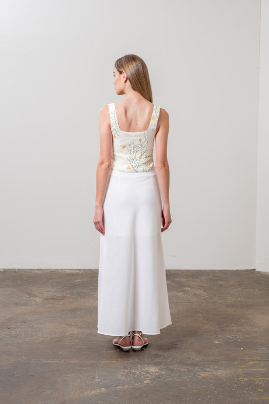 CREAM FLORAL PRINT TOP