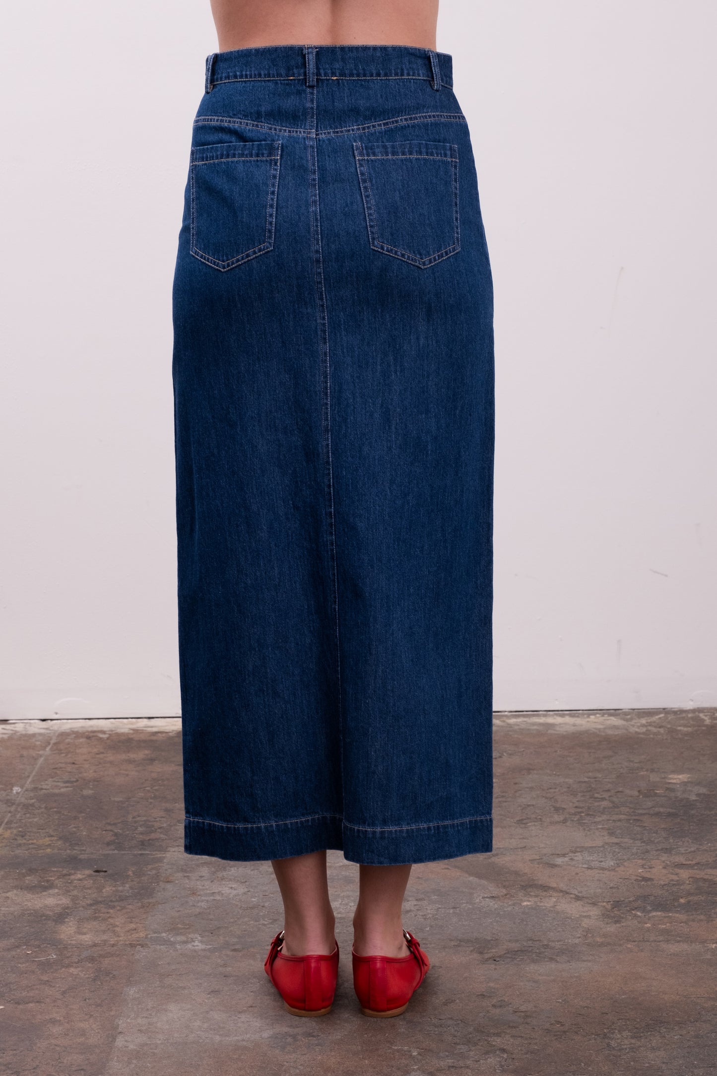 DENIM MIDI SKIRT