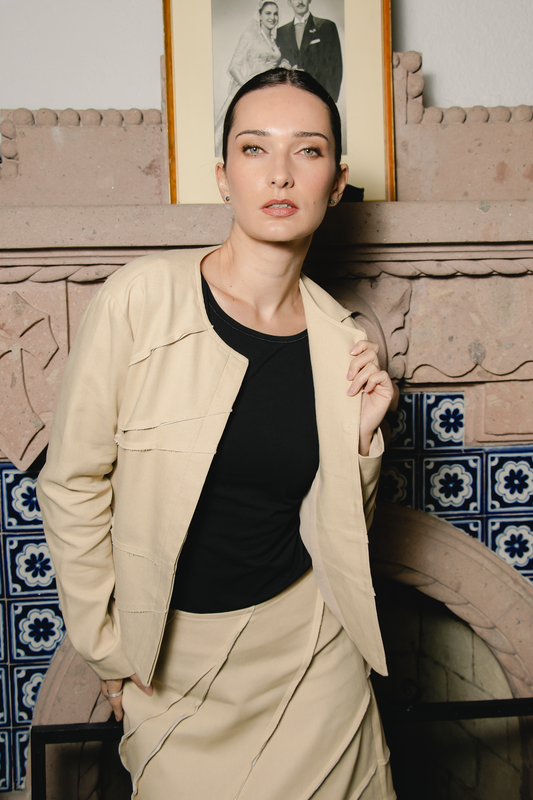 ANGORA SET CHIC LINES JACKET / SKIRT