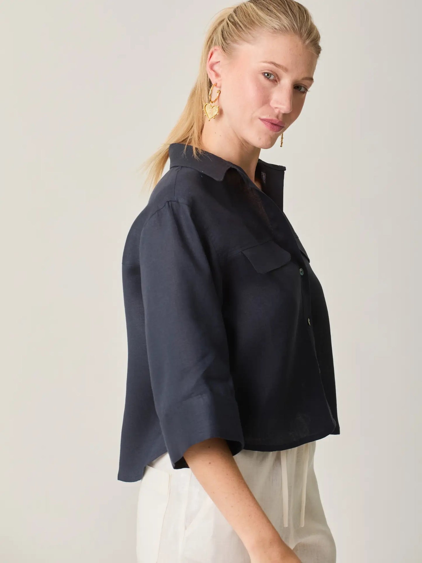 NAVY CARPINA TOP