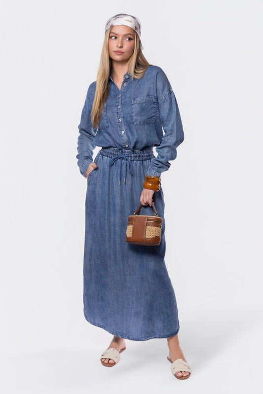 BLUE DENVER SKIRT