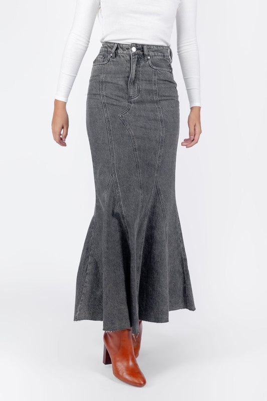 BLACK ARDEN DENIM SKIRT