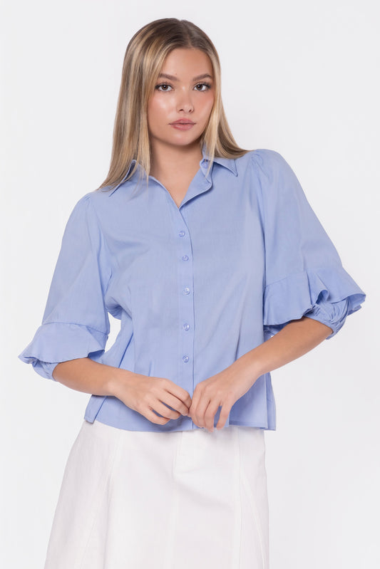 LIGHT BLUE ALMA TOP