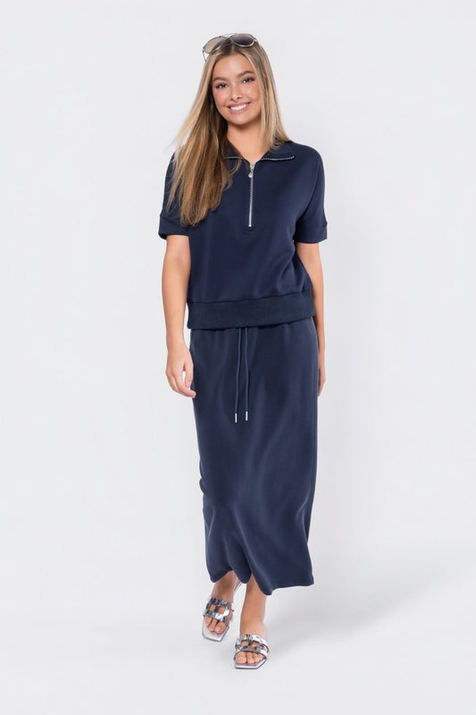 NAVY MINA SKIRT