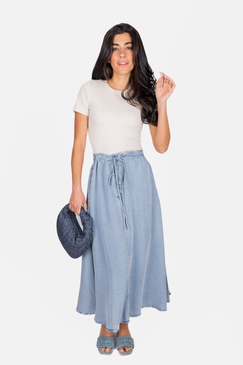 CHAMBRAY ARIYA SKIRT