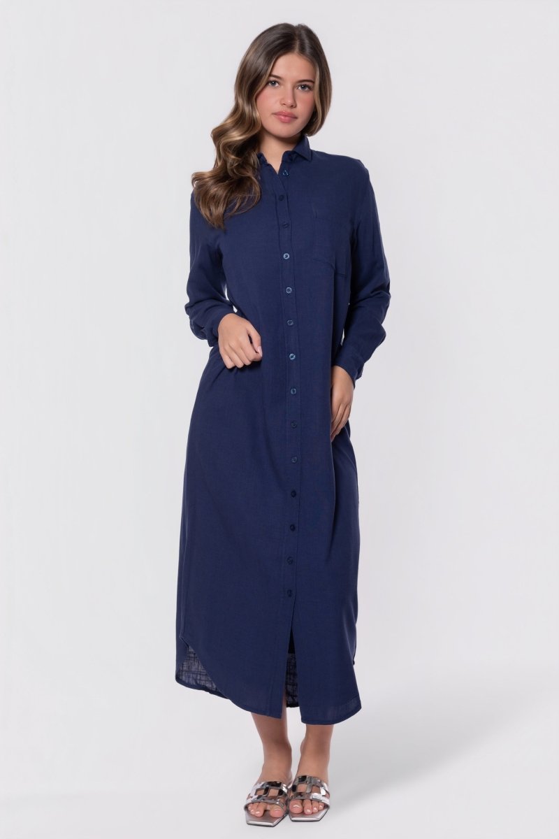 NAVY BONNIE DRESS