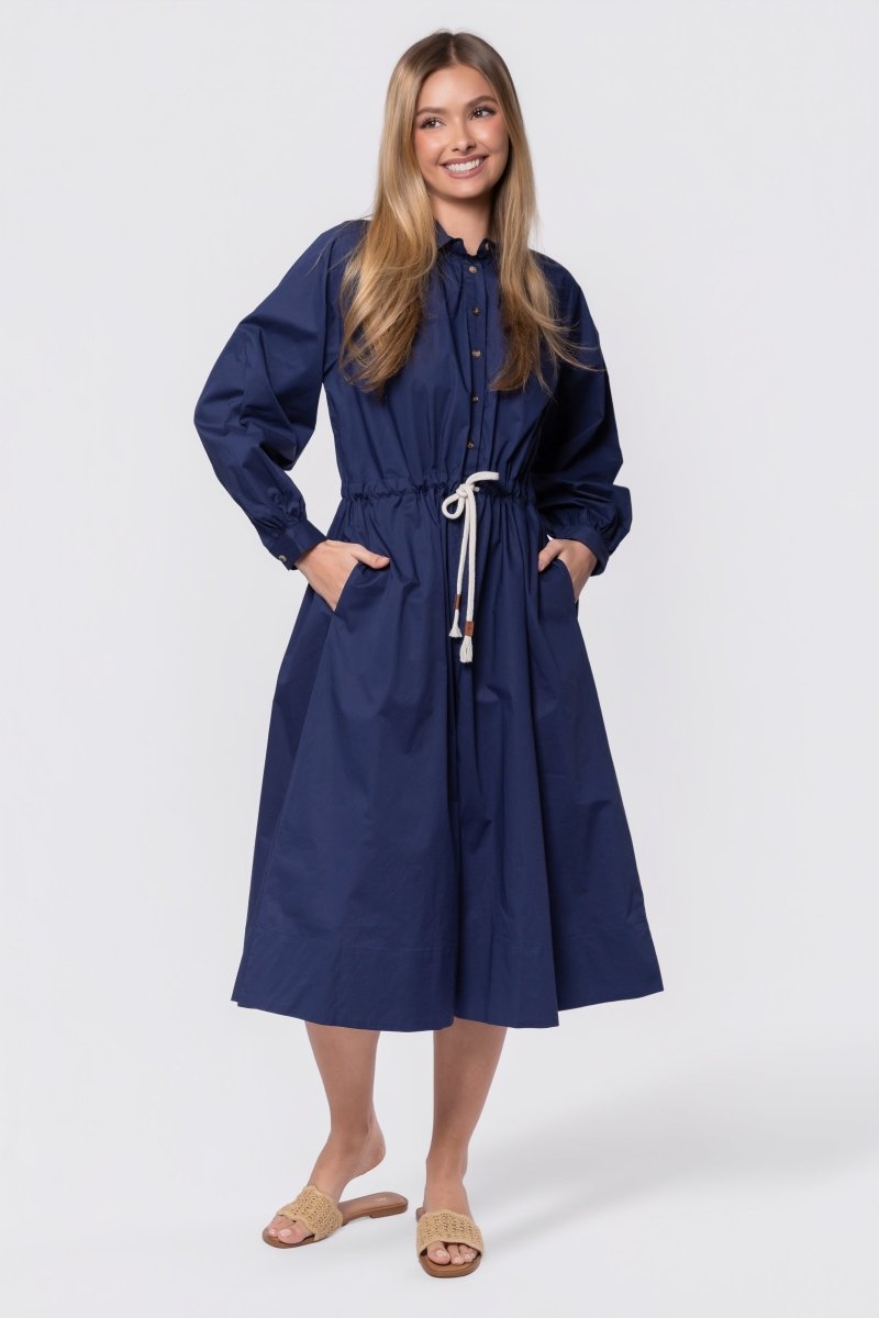 NAVY LINDEN DRESS