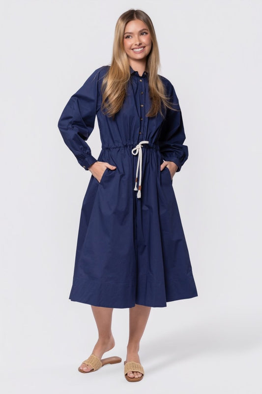 NAVY LINDEN DRESS
