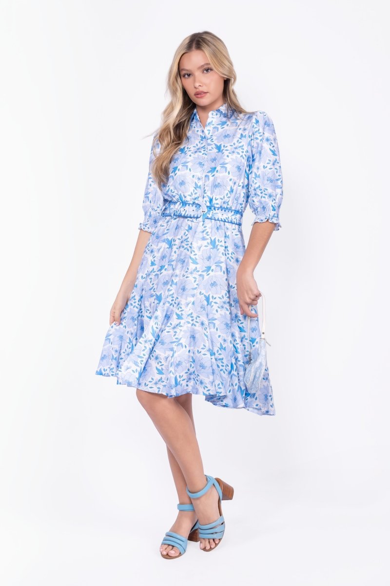 BLUE FLOWER ANALIA DRESS
