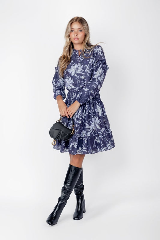 PURPLE PATTERN CECILIA DRESS