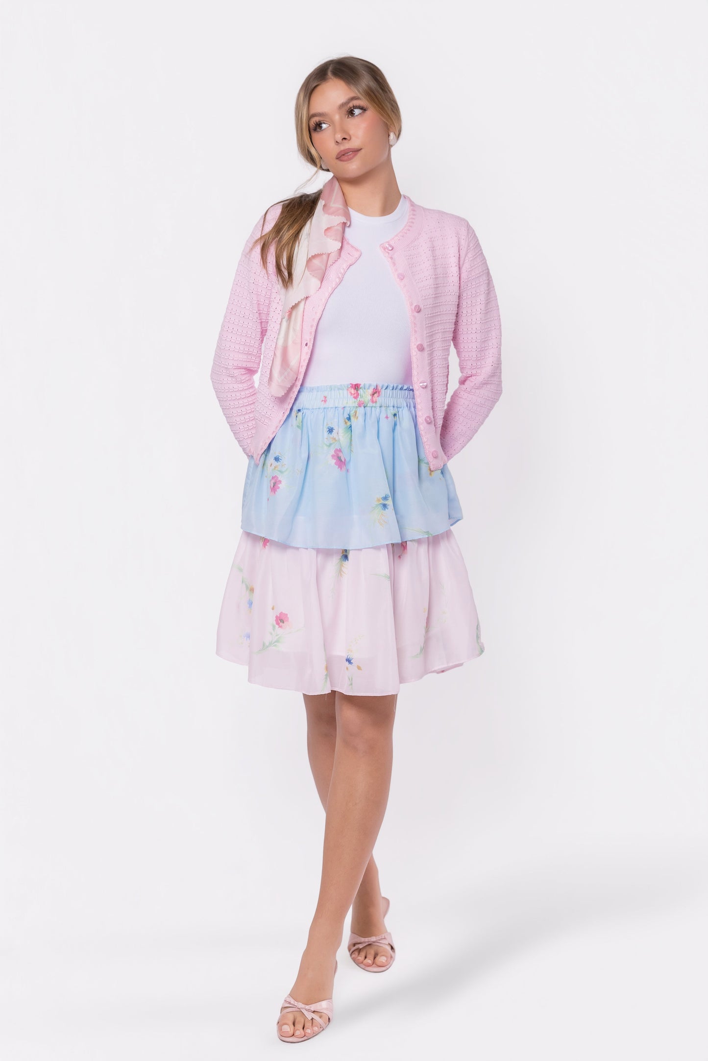 BLUE PINK NORA SKIRT